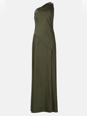 NEW. Nicole Miller Satin One Shoulder Gown